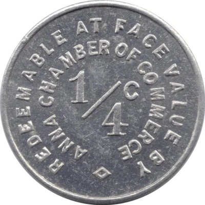 ¼ Cent - Anna Chamber of Commerce (Union County, Illinois) ND back