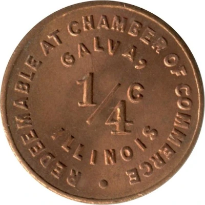 ¼ Cent - Galva Chamber of Commerce (Galva, Illinois) ND back
