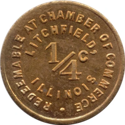 ¼ Cent - Litchfield Chamber of Commerce (Litchfield, Illinois) ND back