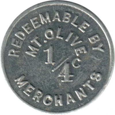 ¼ Cent - Mount Olive Merchants (Mt. Olive, Illinois) ND front