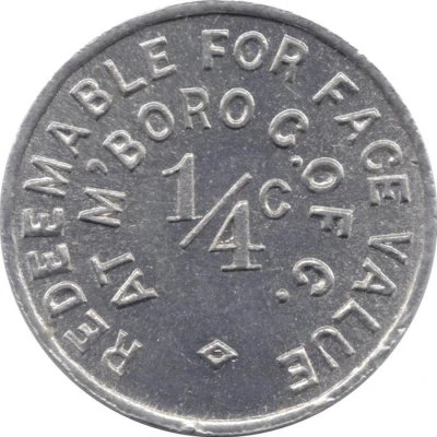 ¼ Cent - Murphysboro Chamber of Commerce (Jackson County, Illinois) ND back