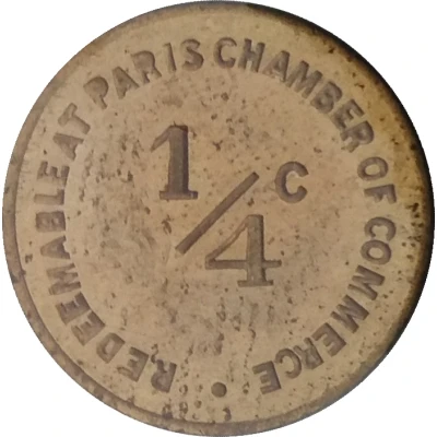 ¼ Cent - Paris Chamber of Commerce (Paris, Illinois) ND back