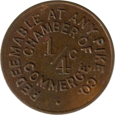 ¼ Cent - Pike County Chamber of Commerce (Pike County, Illinois) ND front