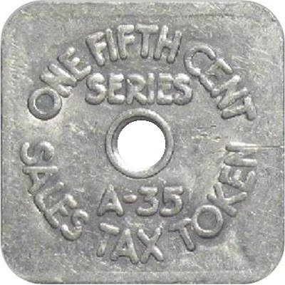 ⅕ Cent - Sales Tax Token Colorado ND back