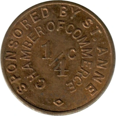 ¼ Cent - St. Anne Chamber of Commerce (St. Anne, Illinois) ND front