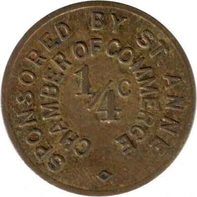 ¼ Cent - St. Anne Chamber of Commerce (St. Anne, Illinois) ND back