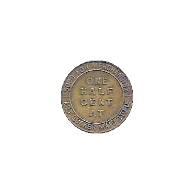 ½ Cent - The Quaker Maid ND back