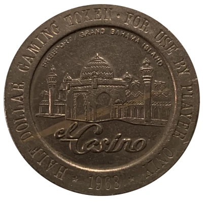 ½ Dollar Gaming Token - El Casino Freeport, Grand Bahama Island front