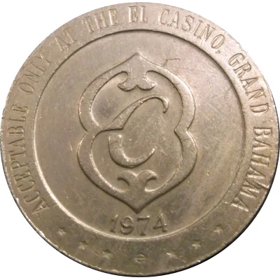 ½ Dollar Gaming Token - El Casino Freeport, Grand Bahama Island back