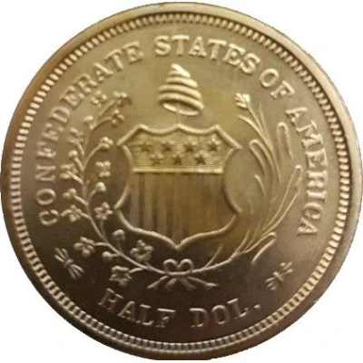 ½ Dollar - The Confederate States of America ND back