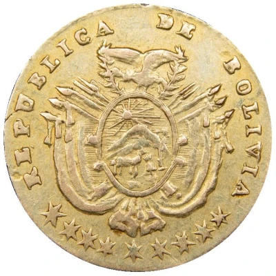 ½ Escudo -Manuel Isidoro Belzú Golden llama - Monetary Medal ND front