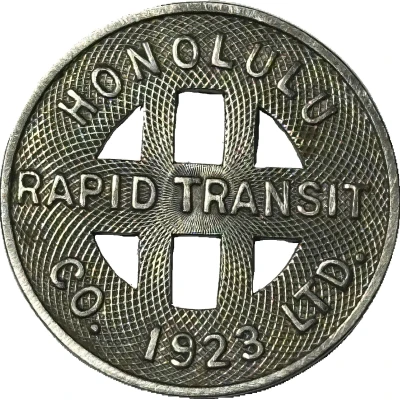 ½ Fare - Honolulu Rapid Transit Co. Honolulu, Hawaii front