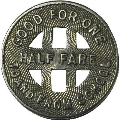 ½ Fare - Honolulu Rapid Transit Co. Honolulu, Hawaii back