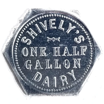 ½ Gallon - Shively's Dairy (North Manchester, Indiana) ND back