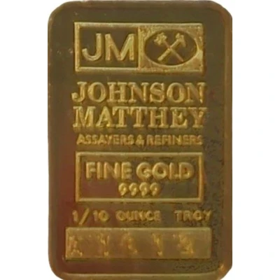 ⅒ Ounce Gold (Johnson Matthey) ND front