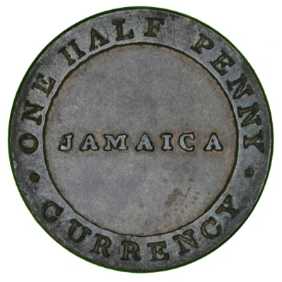 ½ Penny - Jamaica Currency; William Smith Kingston ND back