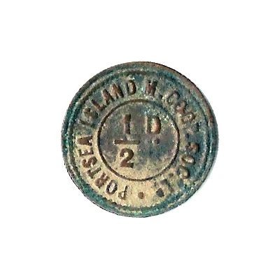 ½ Penny - Portsea Island Mutual Co-op ND back