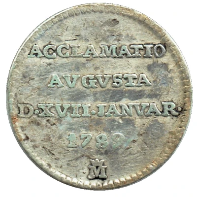 ½ Real - Charles IV proclamation medal; Madrid back