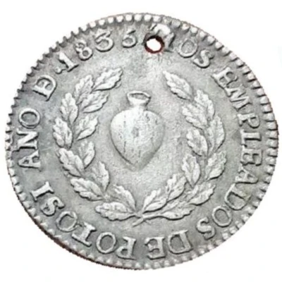 ½ Sol - Andrés de Santa Cruz Marriage to María Francisca - Monetary Medal front