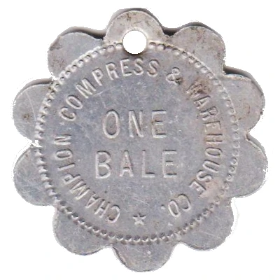 1 Bale - Champion Compress and Warehouse Company (Wilmington, North Carolina) ND front