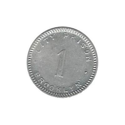 1 Cent (Brooklyn City Prison) ND back