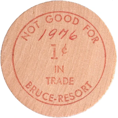 1 Cent - Bruce Resort Siren, Wisconsin front