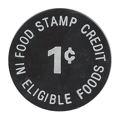 1 Cent - Food Stamp City Market ND back