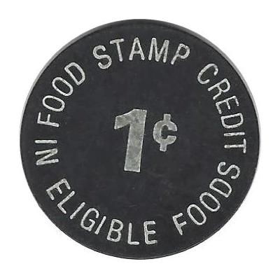 1 Cent - Food Stamp Howell's Market ND back