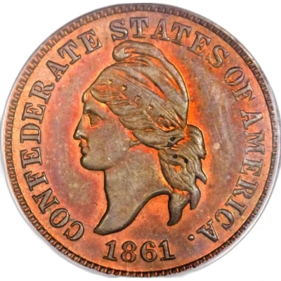 1 Cent Haseltine Restrike, Copper front