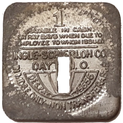 1 Cent - Indian Creek Coal Co. (Indian Creek, Tennessee) ND back