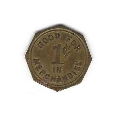 1 Cent (Nebraska State Penitentiary) ND back