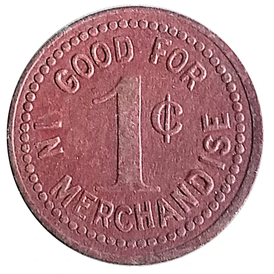 1 Cent - Shawneetown Mercantile Co. (Shawneetown, Missouri) ND back