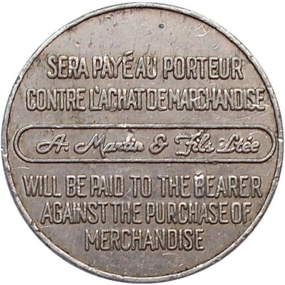 1 Dollar - A. Martin & Fils Ltee (Montreal, Quebec) ND back