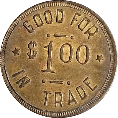 1 Dollar - Aden Bros. Gen. Mdse. ND back
