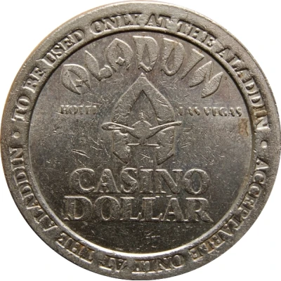 1 Dollar - Aladdin Casino (Las Vegas, Nevada) ND back