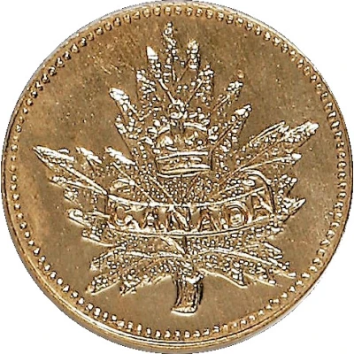 1 Dollar - British Columbia Gold (Maple Leaf and Union Jack) ND front