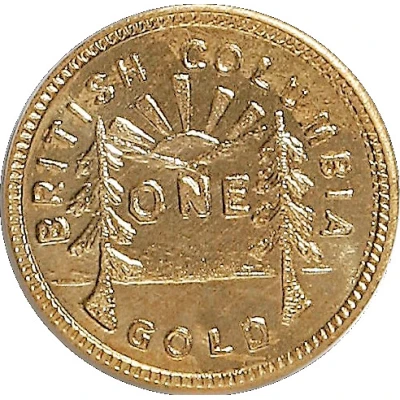 1 Dollar - British Columbia Gold (Maple leaf) ND back