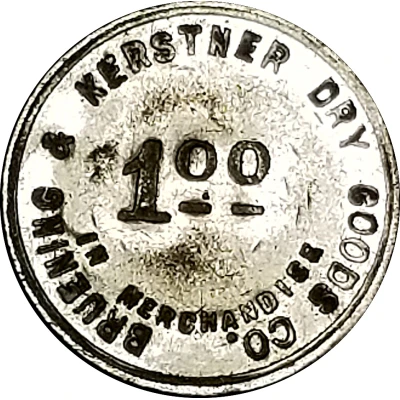 1 Dollar - Bruening and Kerstner Dry Goods Co. ND front