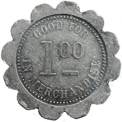 1 Dollar - Buehler Mercantile Co. (Claflin, Kansas) ND back