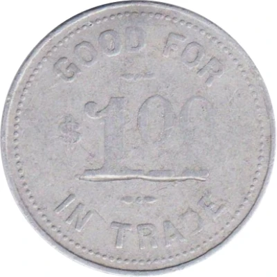 1 Dollar - C. Nielson General Merchandise (Rockville, Nebraska) ND back