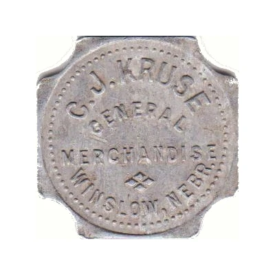 1 Dollar - C.J. Kruse General Merchandise (Winslow, Nebraska) ND front