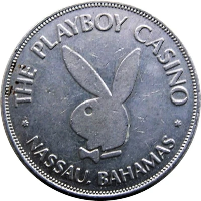 1 Dollar Casino Token - The Playboy Casino Nassau ND front