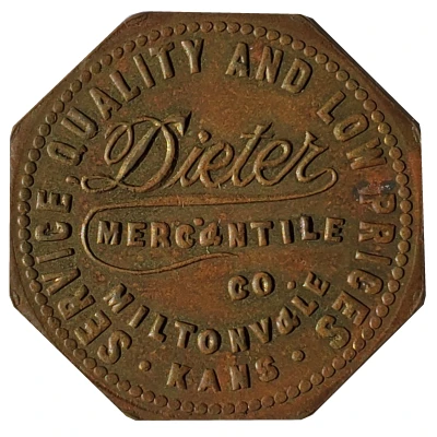 1 Dollar - Dieter Mercantile Co. (Miltonvale, Kansas) ND front