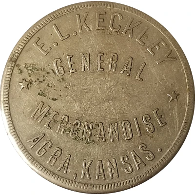 1 Dollar - E. L. Keckley (Agra, KS) ND front
