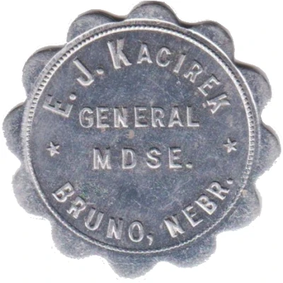 1 Dollar - E.J. Kacirek General Merchandise (Bruno, Nebraska) ND back