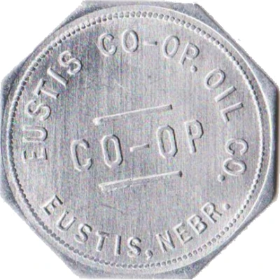 1 Dollar - Eustis Co.Op.Oil Eustis, Nebraska ND front