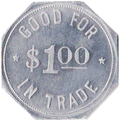 1 Dollar - Eustis Co.Op.Oil Eustis, Nebraska ND back