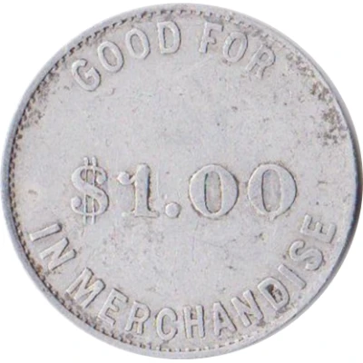 1 Dollar - Farmers Union Company Store Weston, Nebraska ND back