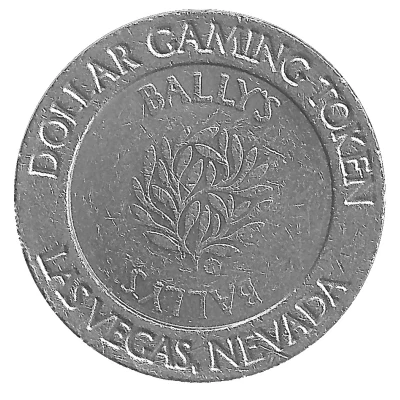 1 Dollar Gaming Token - Ballys (Las Vegas, Nevada) ND front