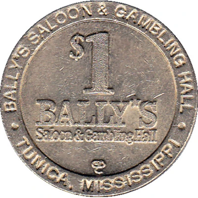 1 Dollar Gaming Token - Bally's (Tunica) ND front